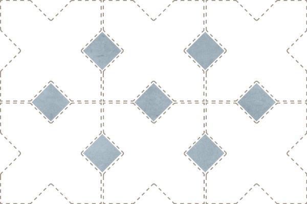 Taco KASBAH BLUE GRASS MATT - Cabochon BLUE GRASS MATT 3,4x3,4 cm