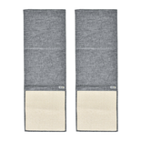 Lot de 2 tapis griffoir grattoir chat de canapé sol ou mur sisal gris