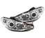 PHARES FEUX AVANTS ANNEAUX CCFL ANGEL EYES PEUGEOT 206 2002-2009 en H7/H7 (00768)