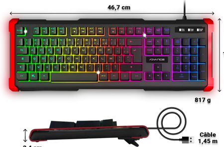 Clavier Gamer Advance GTA 240 RGB (Noir)