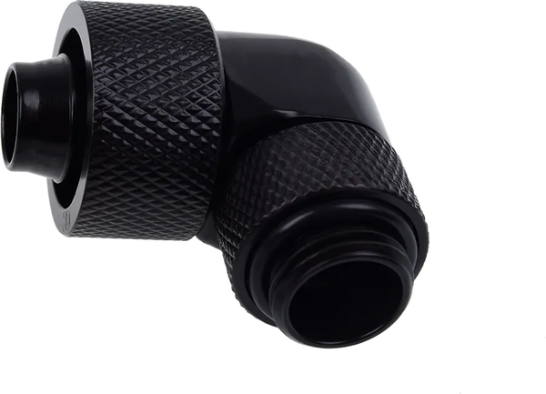Raccord rotatif coudé à compression pour Tube Ø16mm - G1/4 Alphacool Eiszapfen (Noir)