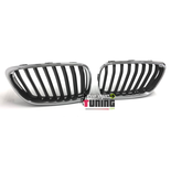 GRILLES CALANDRES NOIRES AVEC CONTOURS CHROME LOOK M BMW SERIE 2 F22 F23 (04686)