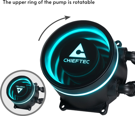 Kit Watercooling AIO Chieftec Iceberg Dark RGB - 360mm (Noir)