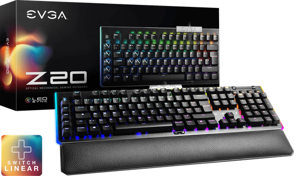 Clavier Gamer mécanique (Light Strike Silver) EVGA Z20 RGB (Noir)