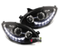 PHARES NOIRS FEUX BANDES LED DEVIL EYES RENAULT TWINGO II PH I 2007-2011 (00733)