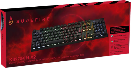 Clavier Gamer Verbatim SureFire KingPin X2 RGB (Noir)
