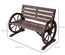 Banc de jardin 3 places style rustique chic bois sapin traité carbonisation