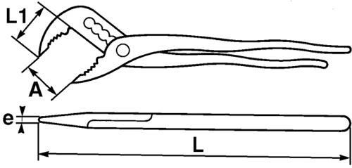 Pince multiprise bi-matière à bouton poussoir 250mm - SAM OUTILLAGE - 201-25