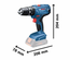 Perceuses-visseuses à percussion 18V GSB 18V-21 Professional + 2 batteries 2Ah + chargeur + coffret L-CASE - BOSCH - 06019H1109