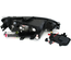PHARES FEUX AVANTS FOND NOIR POUR PEUGEOT 206 de 1998 à 2002 en H4 (14513)