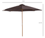 Parasol rond grande taille chocolat