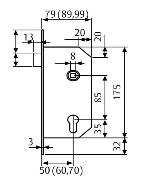 Serrure 4039 Ghe sur antipanique