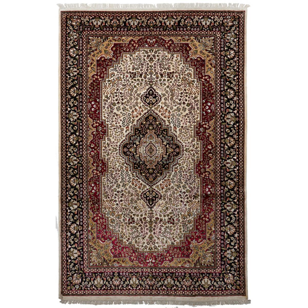 'Tapis d''orient noué main en rayonne JAIPOUR 4 '