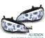 PHARES CHROME ANNEAUX LED 3D AU XENON SANS FEUX DE VIRAGE BMW X5 E70 2007-2010 PH1 (05499)