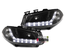 PHARES NOIRS FEUX BANDES LED DEVIL EYES RENAULT MEGANE II PH I 2002-2006 (13463)