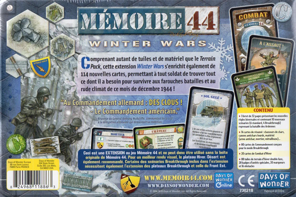 Jeu - Mémoire 44 : Winter Wars (Extension)