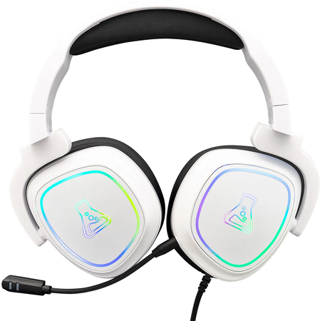 Casque Gamer filaire The G-Lab Korp Radium RGB (Blanc)