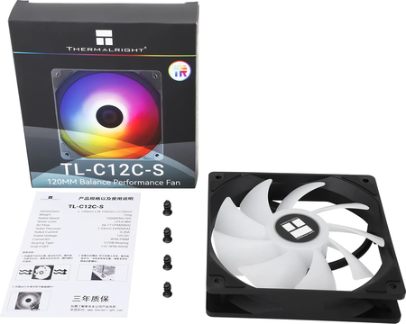 Ventilateur de boitier Thermalright TL-C12C-S RGB - 12cm (Noir)