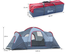 Tente de camping familiale 5-6 personnes gris