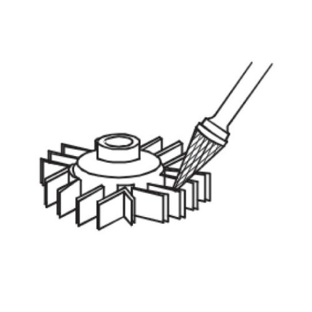 Fraise carbure conique pointue 12 x 25mm longueur 65mm - HANGER - 151612