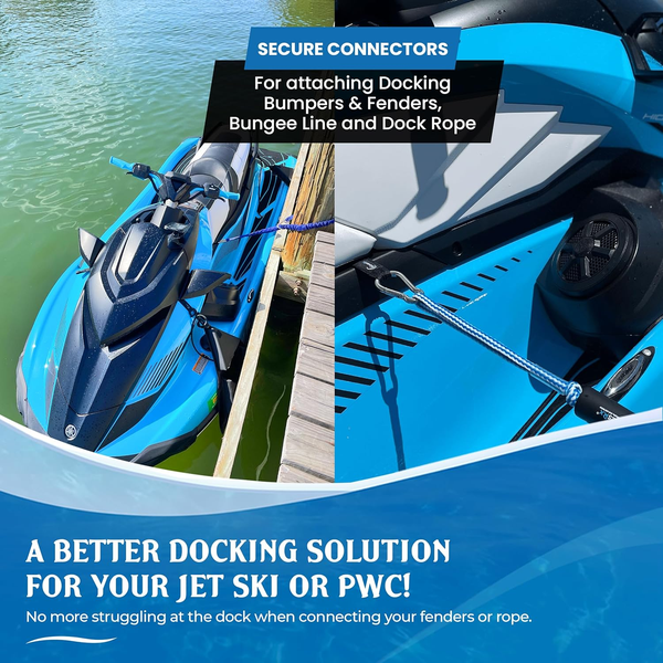 Soft Loops Jet Ski Cleats – Sangles Boucles Sécurisées pour Bumper, Défenses, Ligne d’Ancre, Élastique & Cordon de Quai pour Jetski, Waverunner & Seadoo