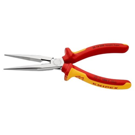 Pince à becs demi-rondes droites isolée à 1000V 200mm - KNIPEX - 26 16 200