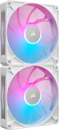 Lot de 2 Ventilateurs de boitier Corsair iCue Link RX Max RGB - 14cm (Blanc)