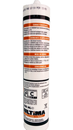 Silicone sanitaire blanc 300ml MS305 - ULTIMA - 16011