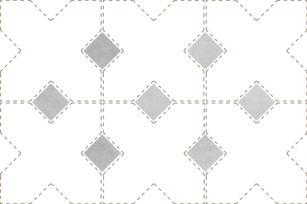 Taco KASBAH AMBER GREY MATT - Cabochon AMBER GREY MATT 3,4x3,4 cm