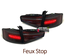 FEUX ROUGES NOIRS LED SEQUENTIELS DYNAMIQUES AUDI A4 B8 BERLINE PH2 A AMPOULES DE SERIE (05593)