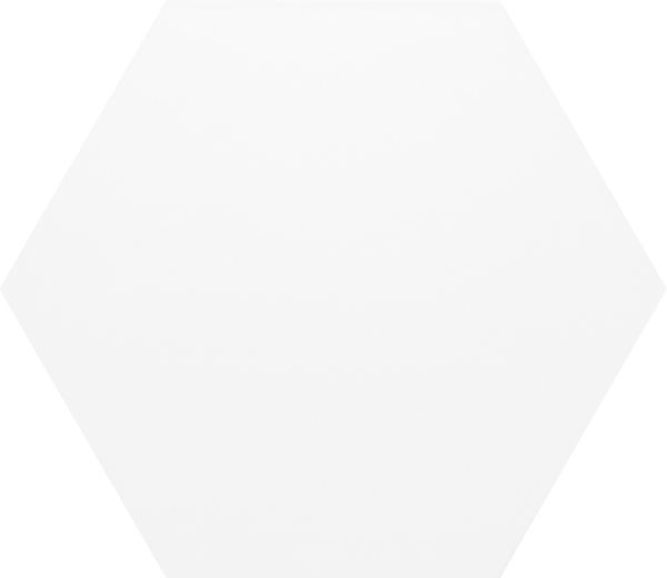 ORIGAMI BIANCO - 26,6x23 CM - Faïence hexagonale uni blanc mate