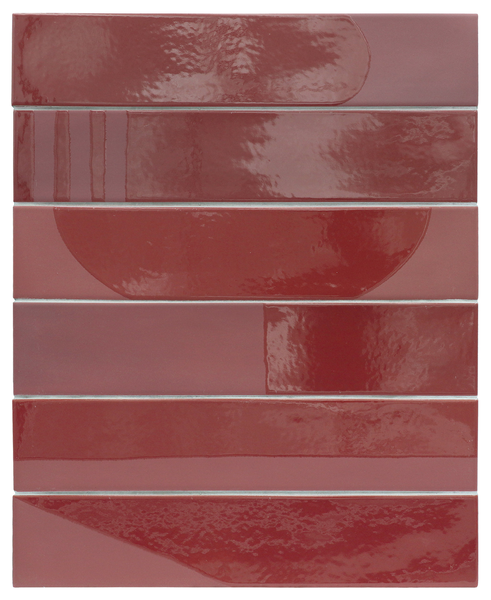 WADI DECOR GARNET - Carrelage 6x30 cm rectangulaire brillant rouge grenat 30170