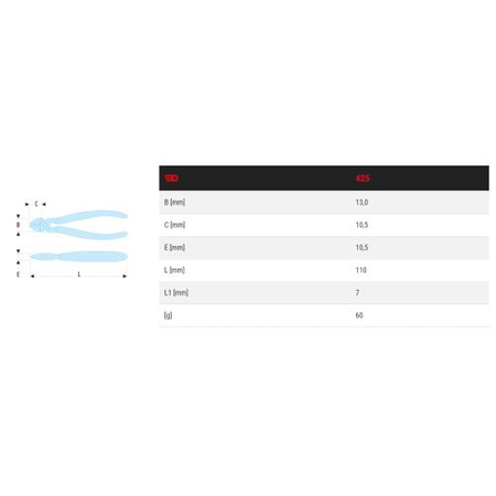 Pince coupante diagonale coupe à ras 110mm - FACOM - 425