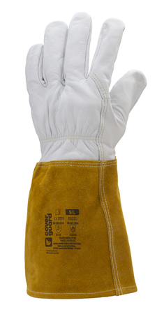 Gants de soudeur EUROWELD 100 TIG fleur caprin manchette croute 15cm taille 9 - COVERGUARD - 1WEL100009