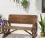 Banc de jardin 3 places style rustique chic bois sapin traité carbonisation