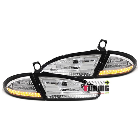 2 FEUX SILVER / CHROME A LEDS SEAT LEON 1P 2005-2009 (04660)
