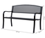 Banc 3 places de jardin style contemporain noir
