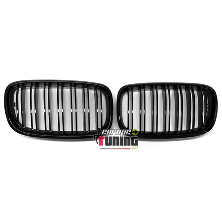 GRILLES CALANDRES SPORT NOIRES DOUBLE AILETTES BMW X5 E70 & X6 E71 (04788)