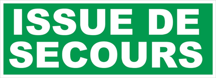 Panneaux d'évacuation rectangulaire 330 x 120mm ''Issue de secours'' - NOVAP - 4035567