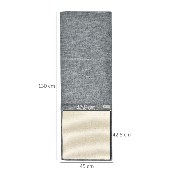 Lot de 2 tapis griffoir grattoir chat de canapé sol ou mur sisal gris