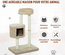 Arbre à chats style cosy chic griffoirs niche plateforme bicolore beige café