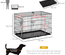 Cage caisse de transport pliante pour chien en métal noir 91 x 61 x 67 cm - Pawhut
