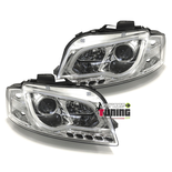 FEUX PHARES AVANTS TUBE LED DE JOUR DIURNES DRL AUDI A3 8P et 8PA 2003-2008 (03852)