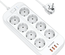 Multiprise 8 prises Blitzwolf BW-PC2 + 4xUSB et interrupteur 2m (Blanc)