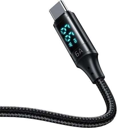 Câble Mcdodo Digital HD USB-A/C avec écran 1,2m M/M (Noir)