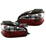 2 FEUX ARRIERES ROUGES CLAIRS POUR CITROEN SAXO 1996-1999 PHASE 1 (13966)