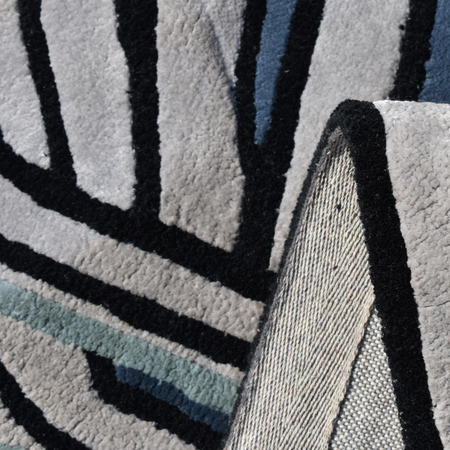 Tapis salon tufté main en laine CLIP ART Care&Fair