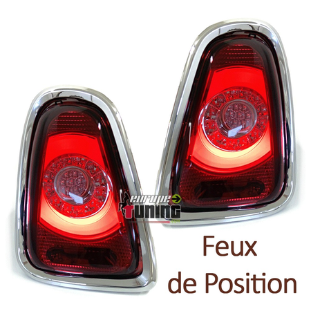 FEUX ROUGES LED RONDS CELIS POUR MINI COOPER R56 R57 2010-2015 LOOK F56 F57 (05426)
