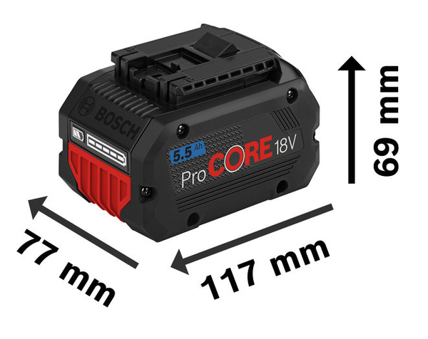 Pack de 4 batteries 18V Procore 5,5Ah en coffret L-BOXX - BOSCH - 1600A02A2U