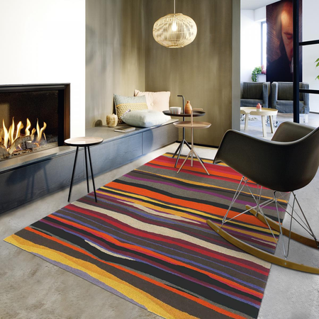 Tapis salon SUMMER tissé en laine